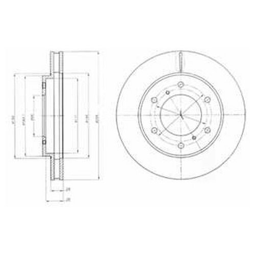 фото Тормозной диск delphi bg4257 для mitsubishi l 200, pajero sport ii