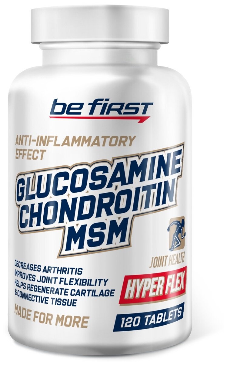 Препарат для укрепления связок и суставов Be First Glucosamine Chondroitin MSM Hyper Flex