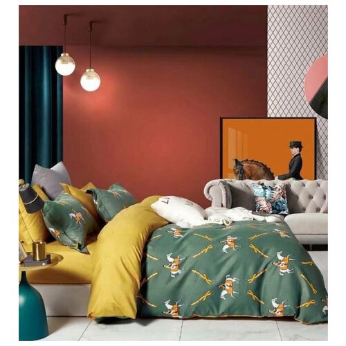 фото Комплект постельного белья хлопок семейный bord5 boris