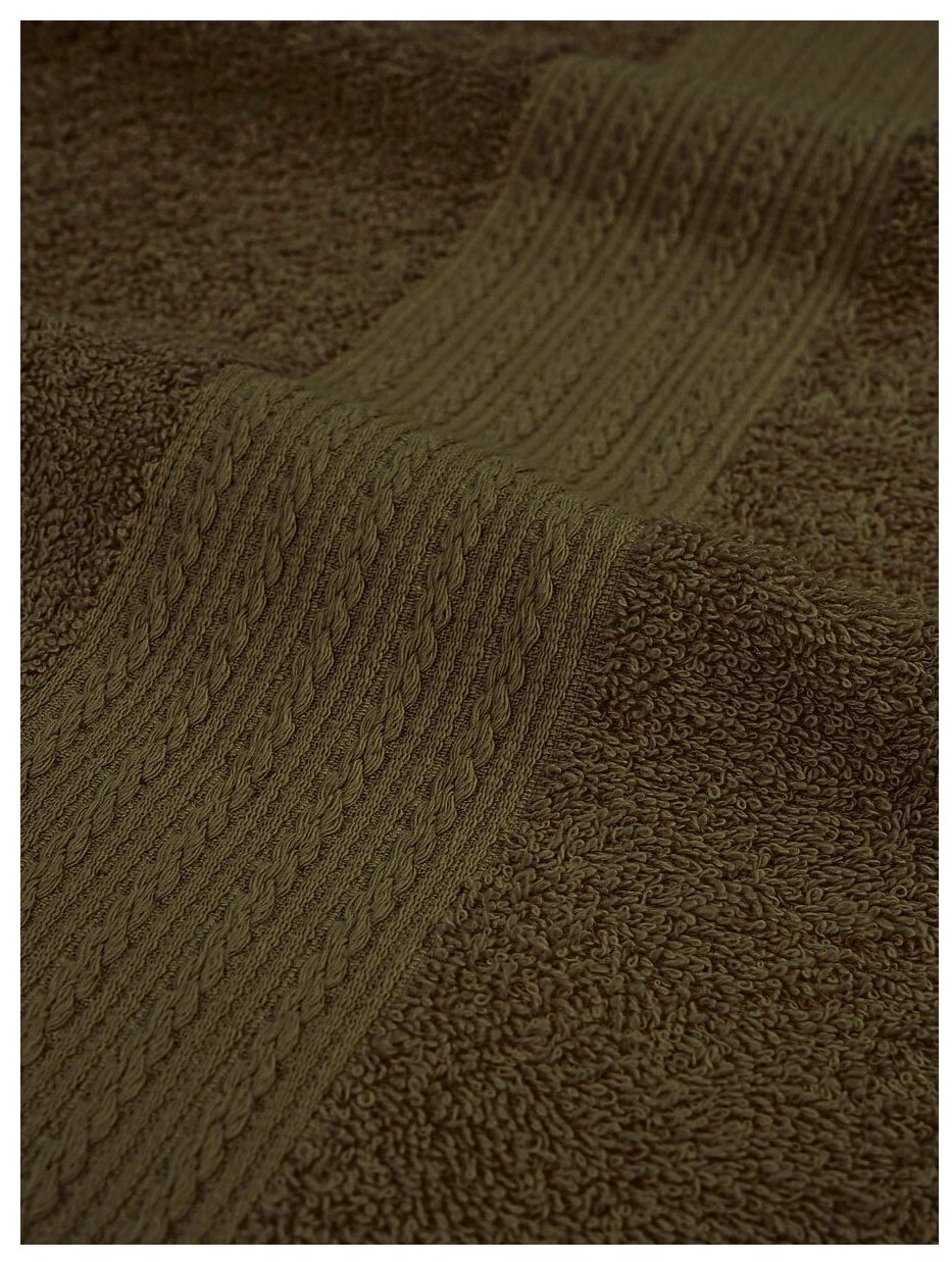 Полотенце махровое "BAYRAMALY" Темно-оливковый размер 50 х 90 - фотография № 3