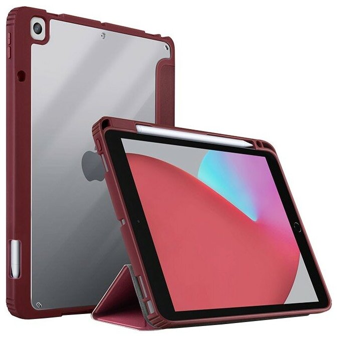Uniq для iPad 10.2 (2020/19) MOVEN Anti-microbial Maroon Red