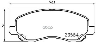 Дисковые тормозные колодки передние HELLA PAGID 8DB355027-711 для Citroen, Dodge, Chrysler, Mitsubishi, Peugeot (1 шт.)