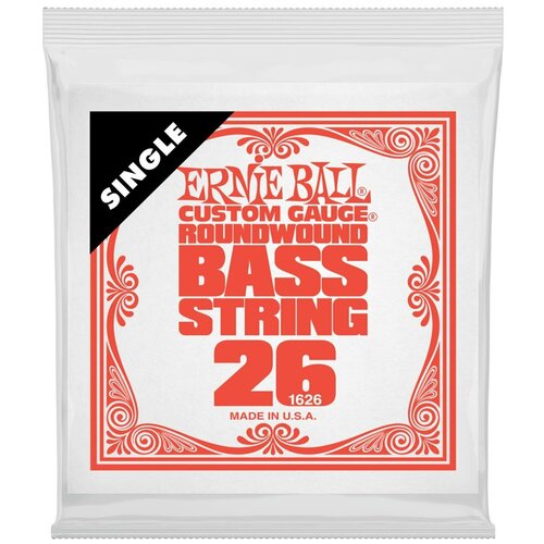 Ernie Ball 1626 струна для бас гитар. Никель, калибр .026