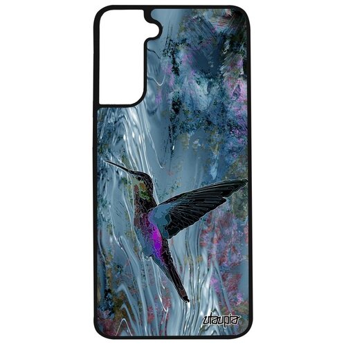 фото Ударопрочный чехол на смартфон // galaxy s21 // "колибри" стиль маленький, utaupia, серый металлик