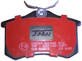 Дисковые тормозные колодки передние TRW GDB823DTE для Volkswagen, Audi, SEAT (4 шт.)