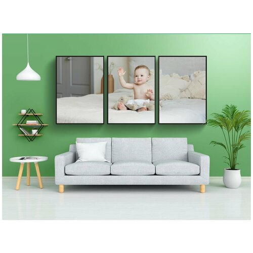 фото Набор модулных постеров для интерьера "семья, ребенок, мама" 60x90 см. в тубусе, без рамки lotsprints
