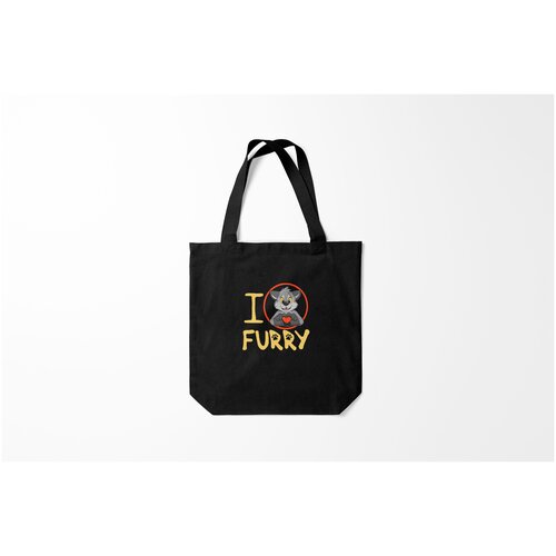 фото Сумка-шоппер / 40х40 см / звери / разные i love furry burnettie