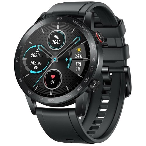Умные часы HONOR MagicWatch 2 46 мм GPS Global, черный смарт часы honor magicwatch 2 agate black hbe b39