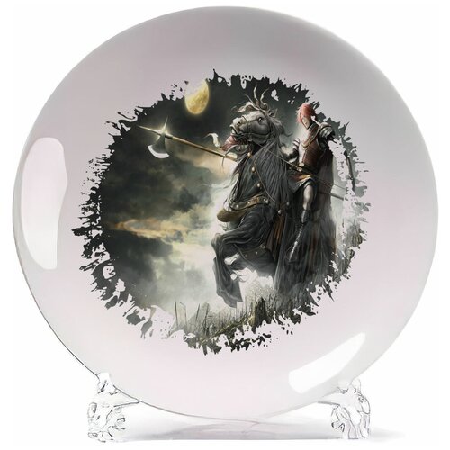 фото Тарелка coolpodarok lineage the cross rancor всадник конь луна