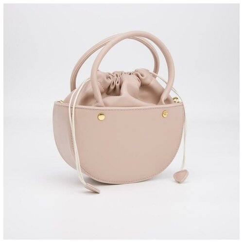 фото Кросс-боди, отдел на шнурке, длинный ремень, цвет розовый нет бренда