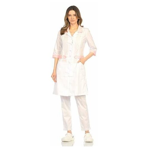 фото Халат жен. р.56-58, рост 170-176, белый с розовым ял-02-17 113-90002250 ursus