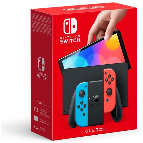 фото Игровая приставка nintendo switch oled-модель (неоновый синий / неоновый красный)