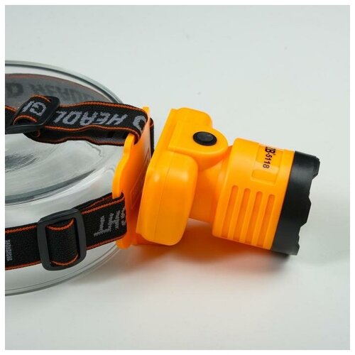 фото Фонарь налобный аккумуляторный 3 вт, 1200 мач, 3 режима, микс нет бренда