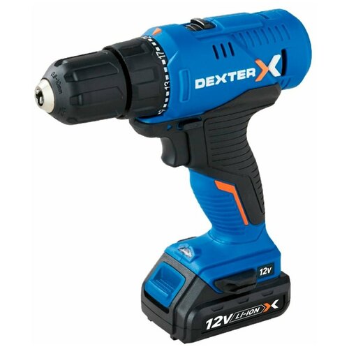 Дрель аккумуляторная Dexter 5 12 В Li-ion 2x2 Ач 545300₽