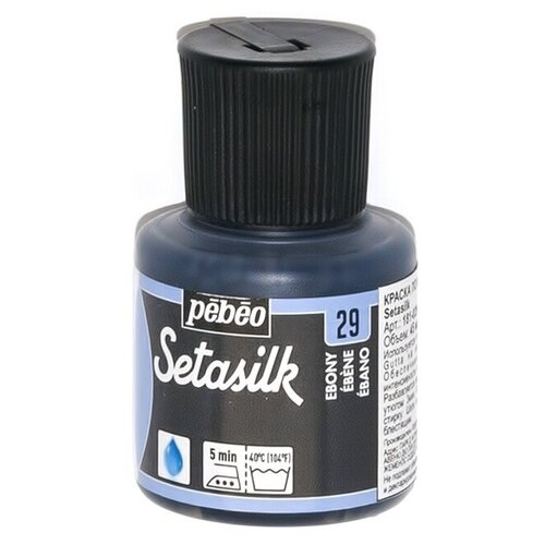 Краска по шелку Pebeo Setasilk, 45 мл, черное дерево
