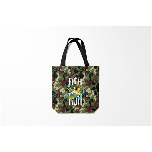 фото Сумка-шоппер / 40х40 см / туристические / рыбалка рыблака камуфляж burnettie
