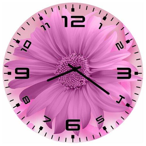 фото Svs настенные часы svs 3002427 фиолетовый цветок