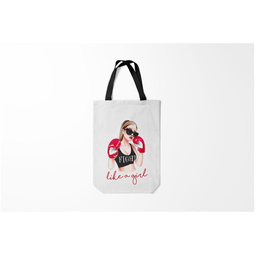 фото Сумка-шоппер / 31х42 см / девушкам / девушки рулят дерись как девчонка burnettie