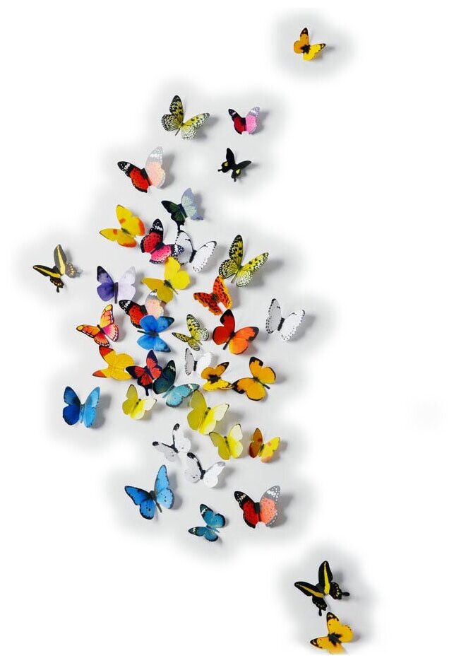Наклейка на стену Волшебные бабочки 3Д