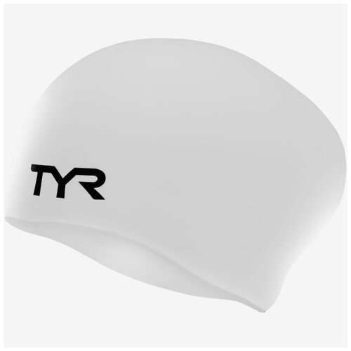 фото Шапочка для плавания tyr long hair wrinkle free silicone cap, цвет - белый;материал - силикон 100%