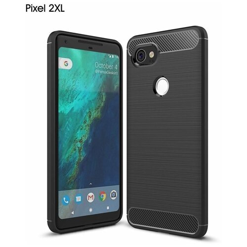 Чехол-накладка Carbon Fibre для Google Pixel 2 XL (черный)