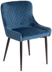 Стул TetChair ELI (mod. 8202) / 1 шт. в упаковке (металл/ткань, 53x61,5x83 см, синий (G062-48)/черный)