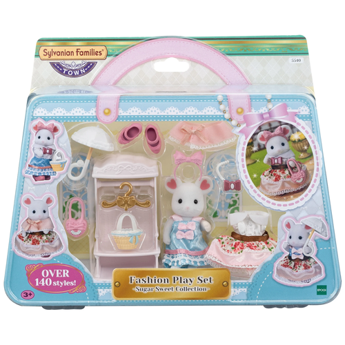 Игровой набор Sylvanian Families Зефирная мышка модница и ее гардероб 5540 кошка модница в городе и ее гардероб