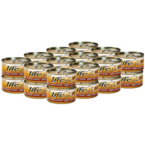 LIFEDOG NATURAL BEEF  & POTATOES для взрослых собак говядина с картофелем в соусе (90 гр х 24 шт)