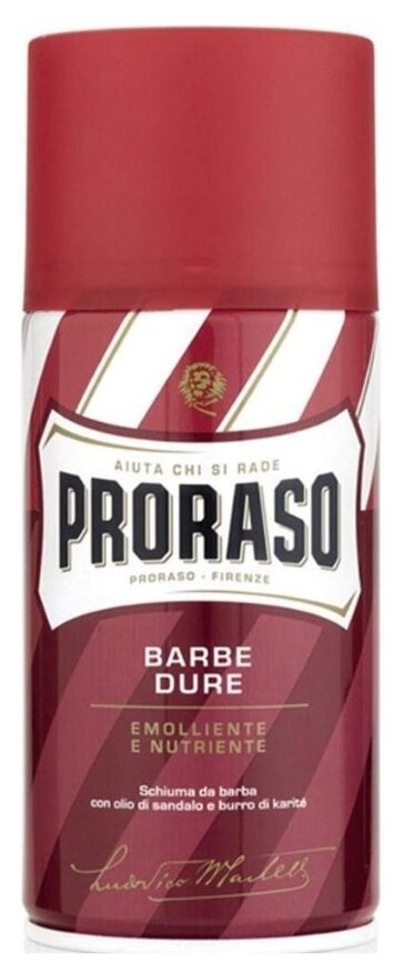 Пена для бритья Красная Сандал и Масло ши Proraso, 400 мл