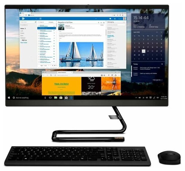 Lenovo Моноблок Lenovo IdeaCentre A340-24IWL F0E800D7RK Intel Core i5-8265U/8 ГБ/SSD 512 ГБ/Intel UHD Graphics 620/23.8/1920x1080/Windows 10 Home 64