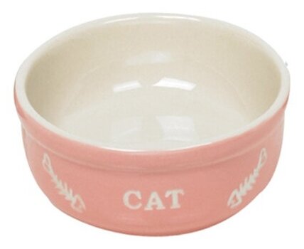 Миска керамическая 0,14л розовая CAT - фотография № 2