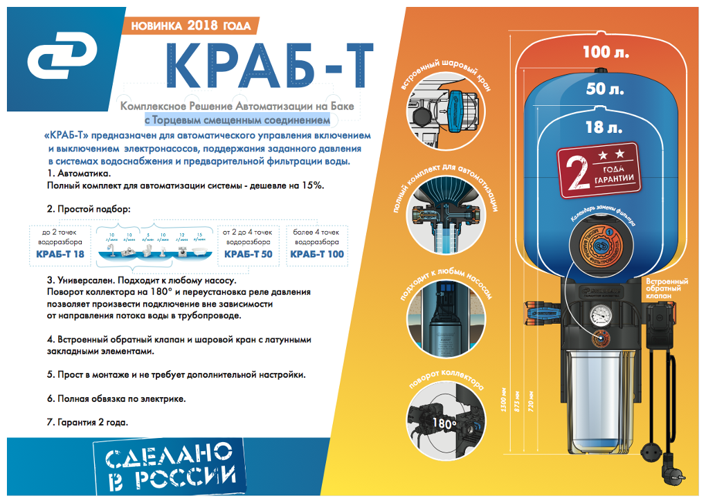 Комплект автоматизации Джилекс КРАБ-Т 50 (9091) - фото №9