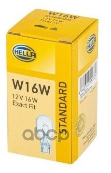 8ga008246001 Лампа 12v W16w 16w W2,1x9,5d Hella 1 Шт. Картон 8ga008246-001 Hella HELLA арт. 8GA008246001