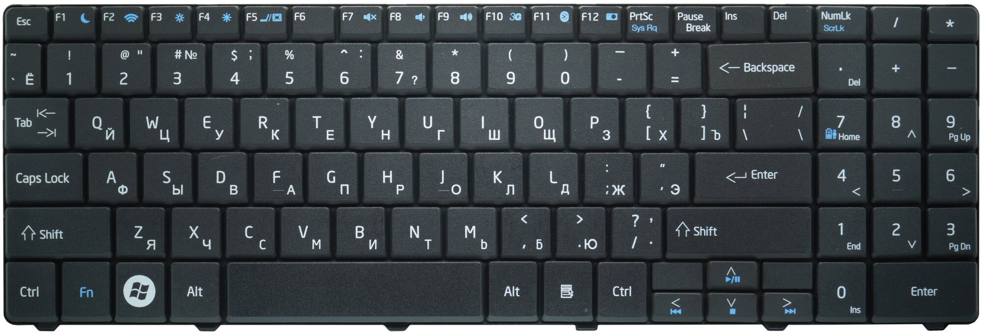 Клавиатура для DNS CX640 MSI MS-16Y1 A17HC A15HC A15HE CR640 A6400 870₽