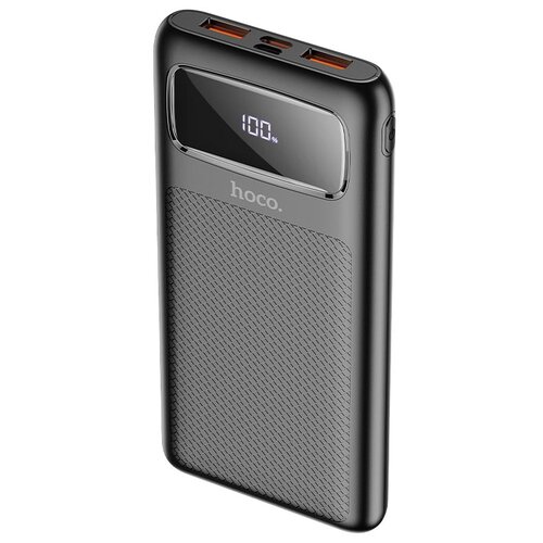 Портативный аккумулятор Hoco J81 Fast Way 10000mAh, черный, упаковка: коробка зарядное устройство canyon cne cpbp10w 10000mah li pol in 5v 2a out 5v 2 1a max smart ic and power display белый кабель 0 25m