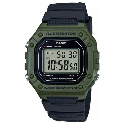 Наручные часы CASIO Японские наручные часы CASIO COLLECTION W-218H-3AVE, хаки