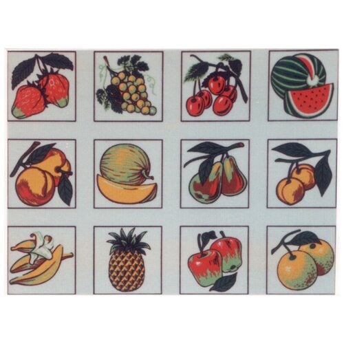 фото Набор для вышивания soulos g.46 канва жесткая с рисунком "фрукты", 12 картинок