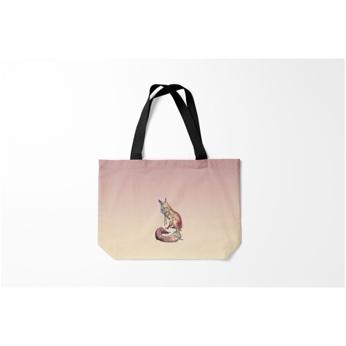 фото Сумка-шоппер / 46х35 см / аниме / лиса кицунэ арт burnettie