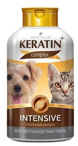 Шампунь для животных KERATIN+ Intensive шампунь для жесткошерстных кошек и собак 400мл, 1 шт. - фотография № 5