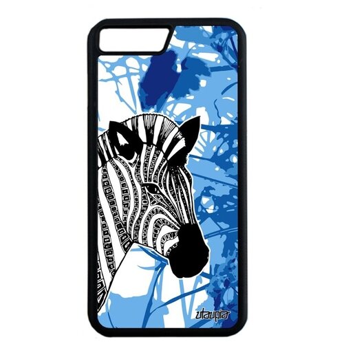 фото Противоударный чехол на телефон // apple iphone 8 plus // "зебра" стиль полосатая, utaupia, голубой