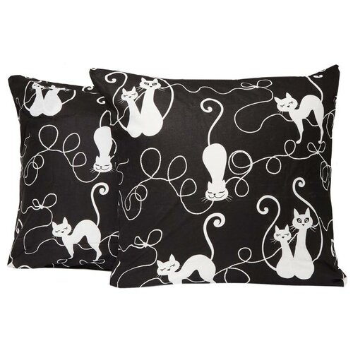 фото Набор из 2-х наволочек, бязь"всё себе"; коты ; размер: 70 х 70