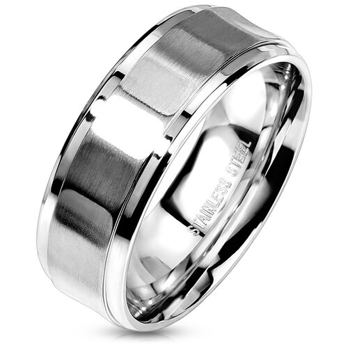 фото Кольцо из стали с панелями и скошенными краями r-m7593s, размер 22 spikes