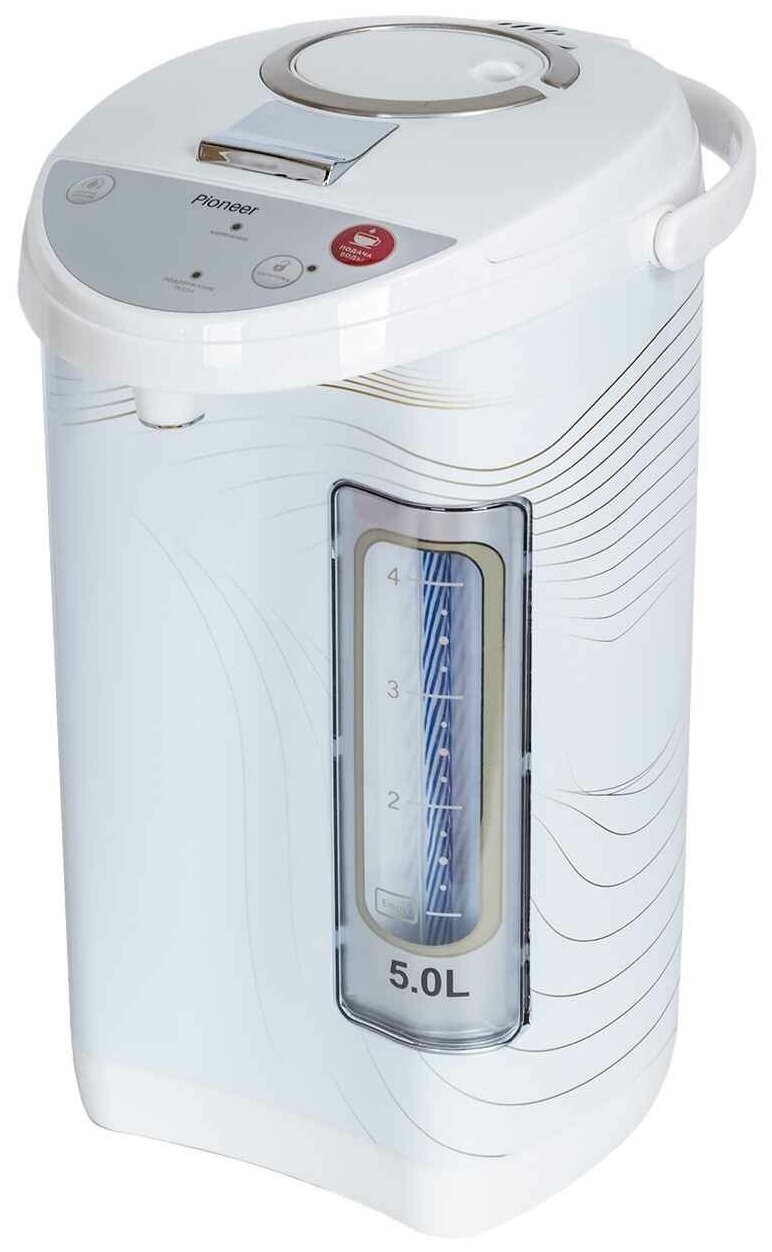 Термопот Pioneer 5 литров, с сенсорным управлением, 3 способа подачи воды, индикатор уровня воды, камера из нержавеющей стали 304 - фотография № 8