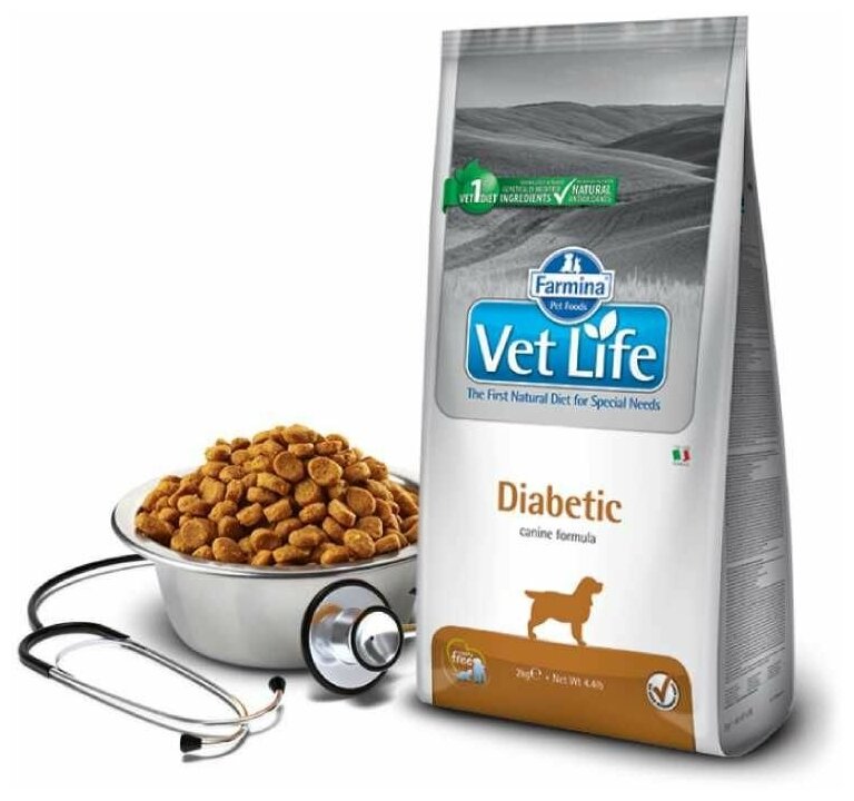 FARMINA VET LIFE CANIN DIABETIC для взрослых собак при сахарном диабете (12 кг) - фотография № 6