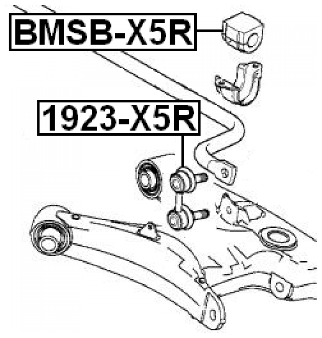 Втулка заднего стабилизатора Febest BMSB-X5R