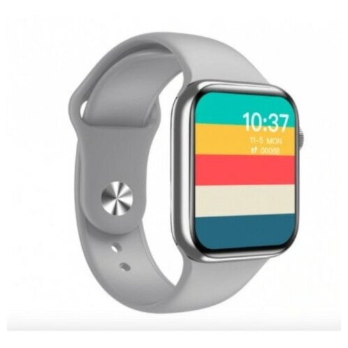 Смарт часы HW 16 44мм версия 6 мужские женские детские наручные умные фитнес браслет цвет Серый 229000₽