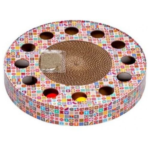 Kitty City Игрушка-когтеточка для кошек: Поле Чудес Chase Track Scratcher из картона: 33*33*3см (ps0370)  Chase Track Scratcher 0,47 кг 52683