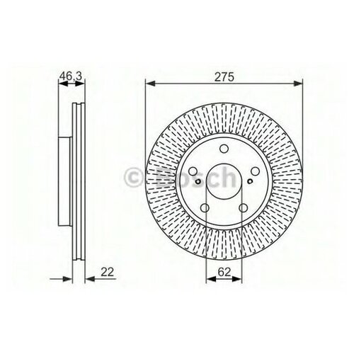 фото Тормозной диск bosch 0 986 479 341 для toyota auris, corolla