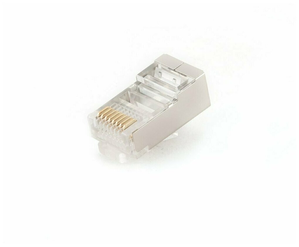 Вилка RJ-45 (8P8C) универсальная кат.5e экранированная, 30 микрон (100 шт.)