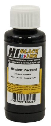 Комплект чернил Hi-Black Универсальные для HP (Тип H), Bk, C, M, Y по 0,1 л.